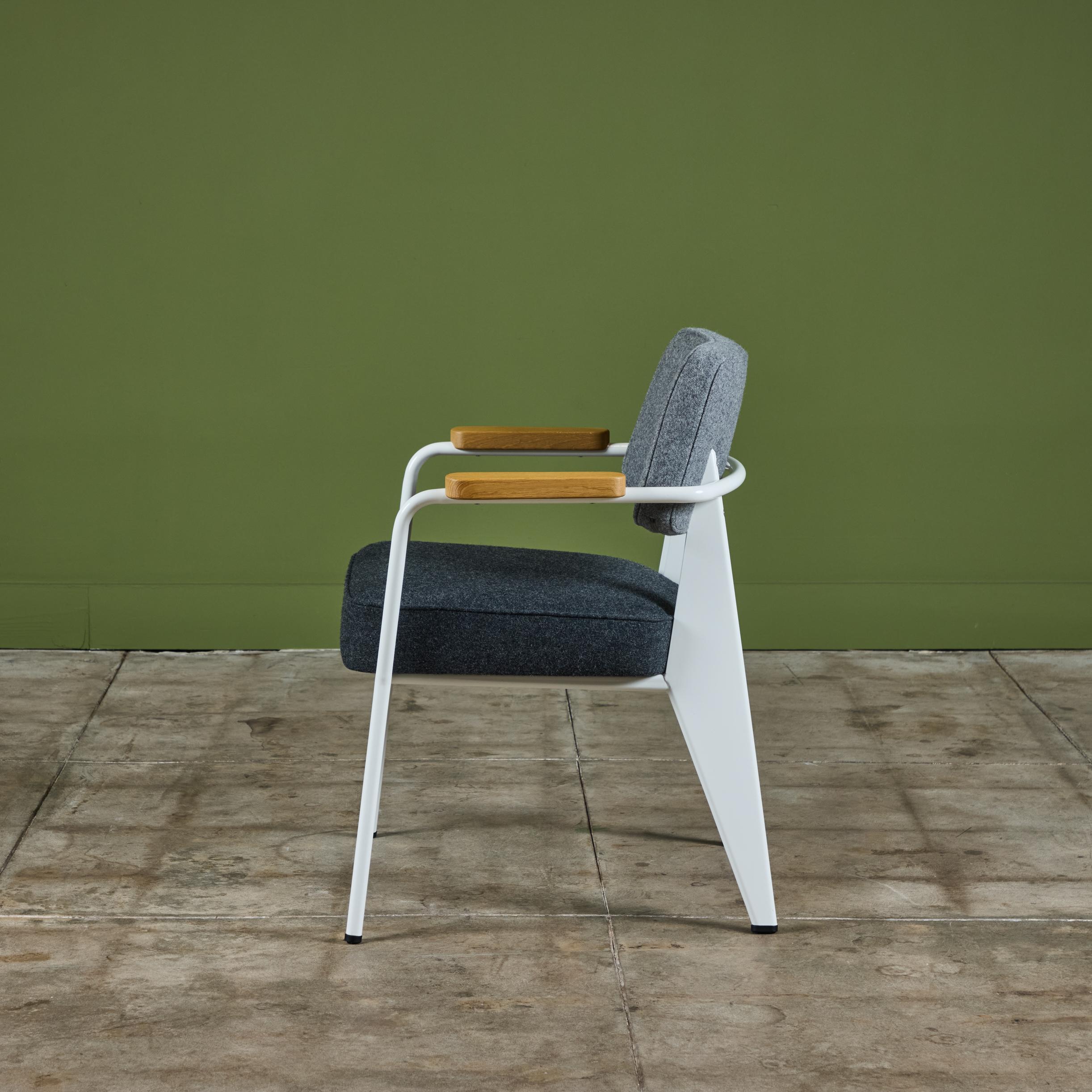 Enameled Fauteuil Chair by Jean Prouvé for Vitra For Sale