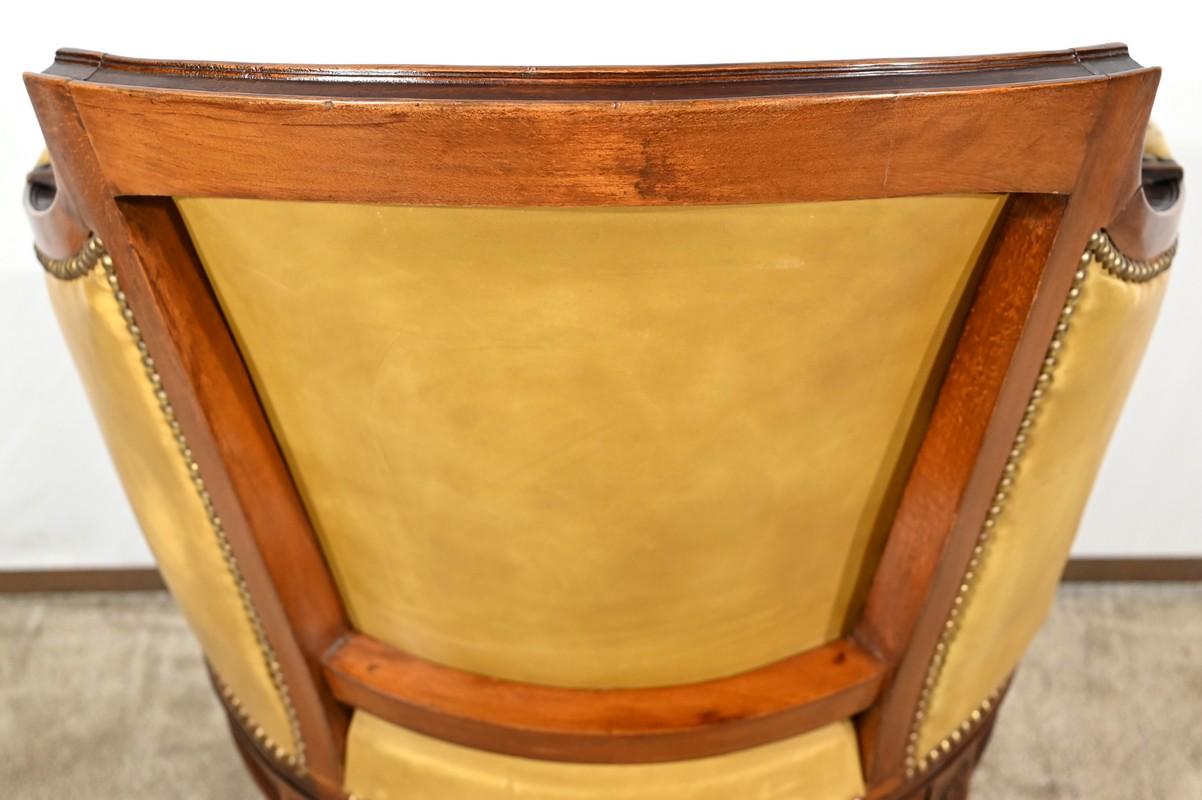 Sedia da ufficio girevole in Beeche in stile Luigi XVI - Fine XIX secolo in vendita 13