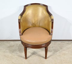 Louis XVI Style Beech Swivel Office Chair – Late 19th Century