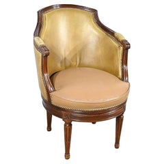 Louis XVI Style Beech Swivel Office Chair – Late 19th Century