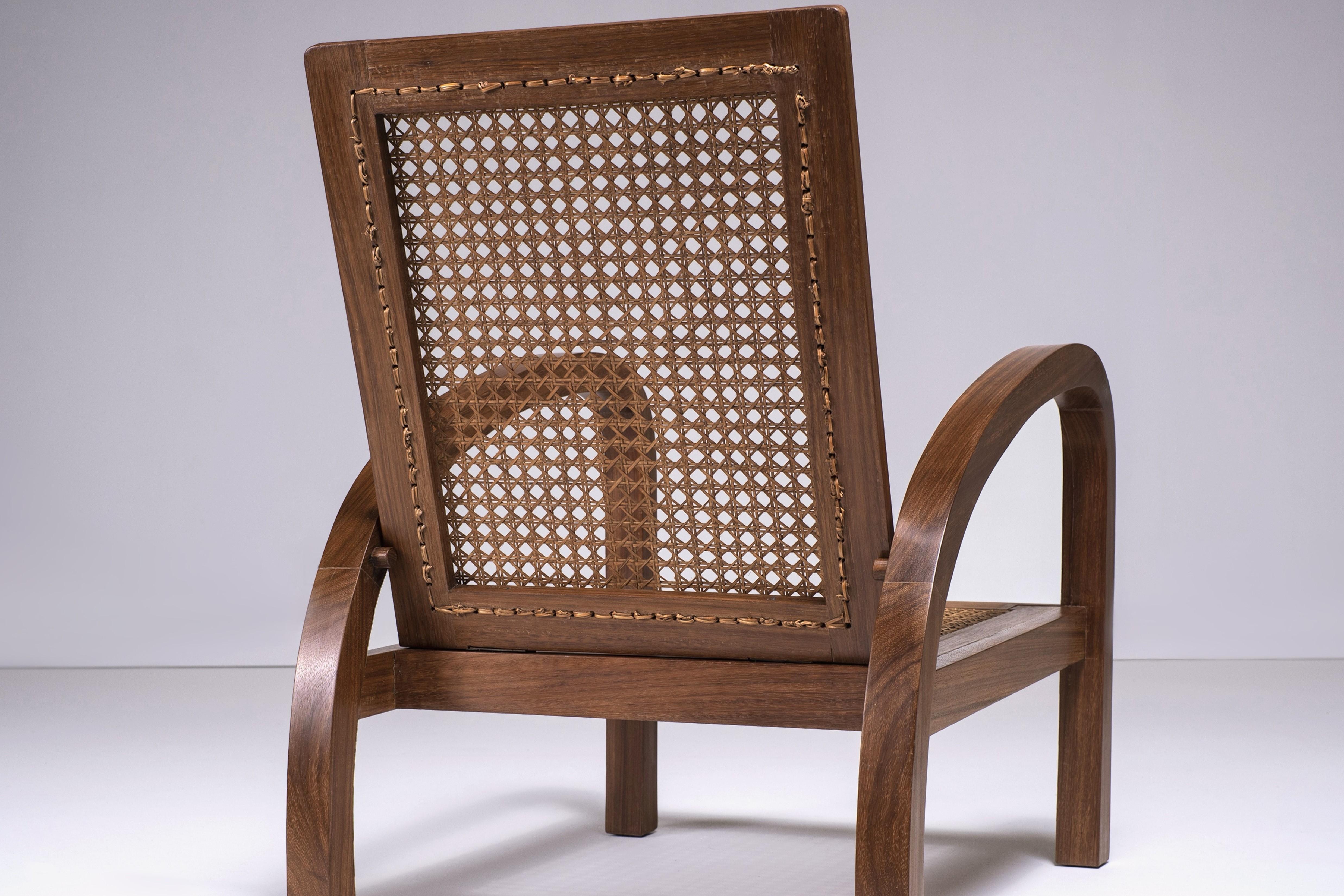 Mid-20th Century “Fauteuil de Paquebot” Chair, France 1950s For Sale