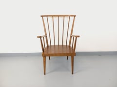 Fauteuil en bois vintage Boi modèle Éventail des années 60