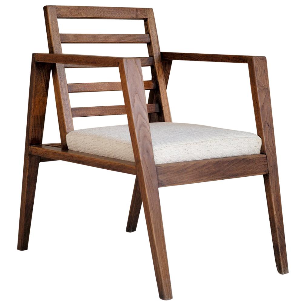 Fauteuil en chêne de René Gabriel, Frankreich, 1950 im Angebot