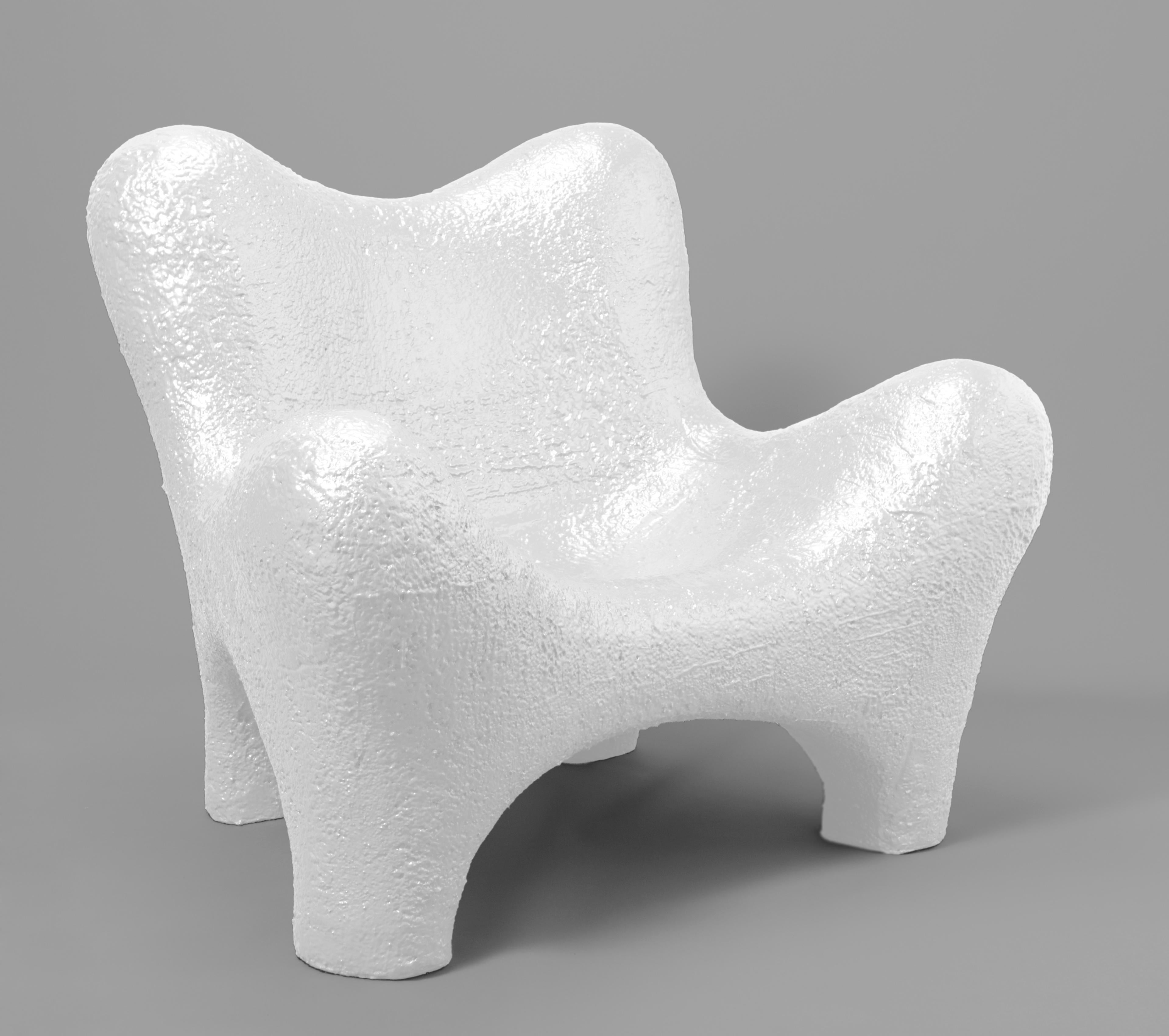 Fauteuil I by Philipp Aduatz
2009
Edition of 5 + 3
Dimensions: 120 x 95 x 95 cm
Materials: polystyrene foam, polymer coating and polyurethane lacquer

The main purpose of Philipp Aduatz’ Fauteuil I is to function as a prototype for a smaller