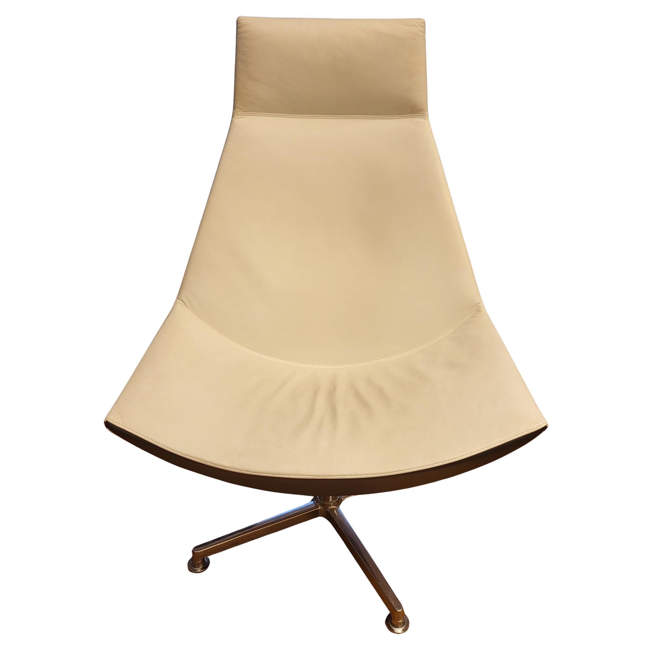 Fauteuil Kastel modèle Kayak AL4 cuir Blanc et Noir Italy Design in vendita