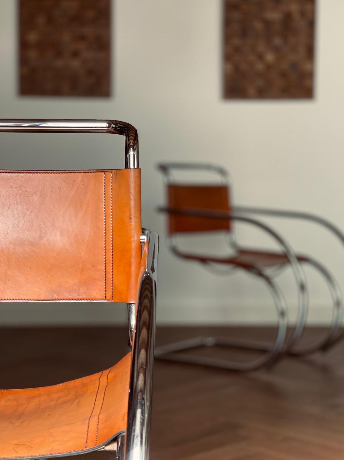 Fauteuil MR20 de Ludwig Mies van der Rohe édition des années 70 en venta 1