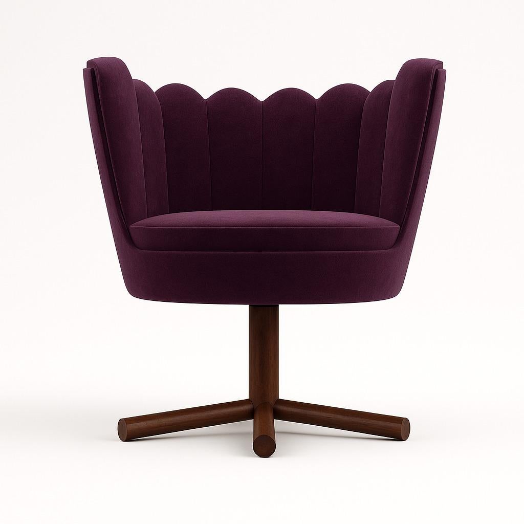 Ce fauteuil au design élégant et moderne se distingue par ses courbes accueillantes et son allure sculpturale. Son assise généreuse et arrondie, associée à un dossier enveloppant, invite à la détente tout en offrant un excellent confort. Le