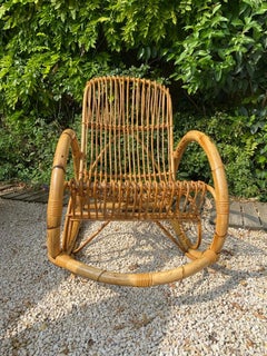 Fauteuil à bascule dans le style de Franco Albini, 1950