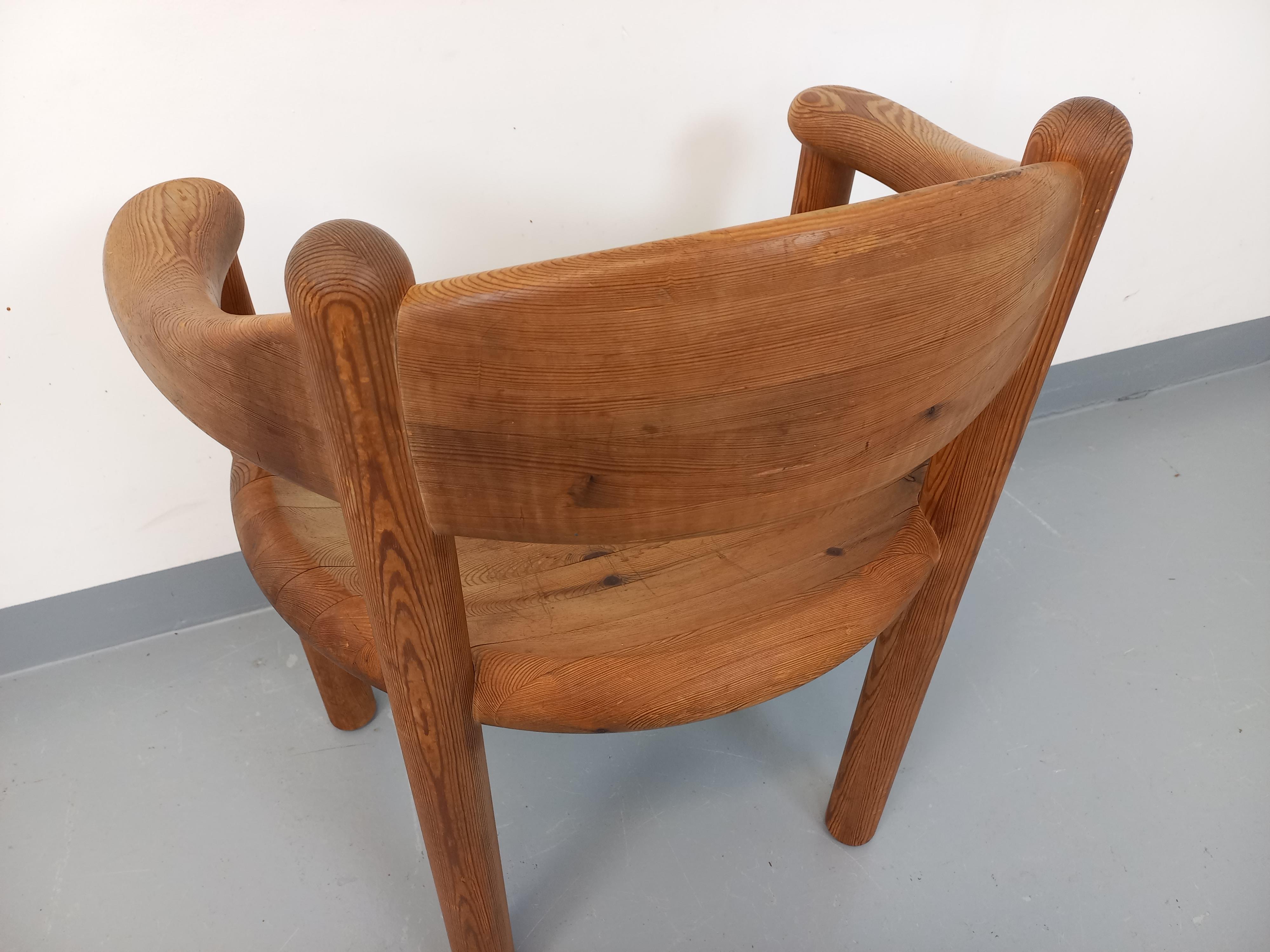 Fauteuil scandinave vintage Rainer Daumiller en pin des années 70 en vente 3