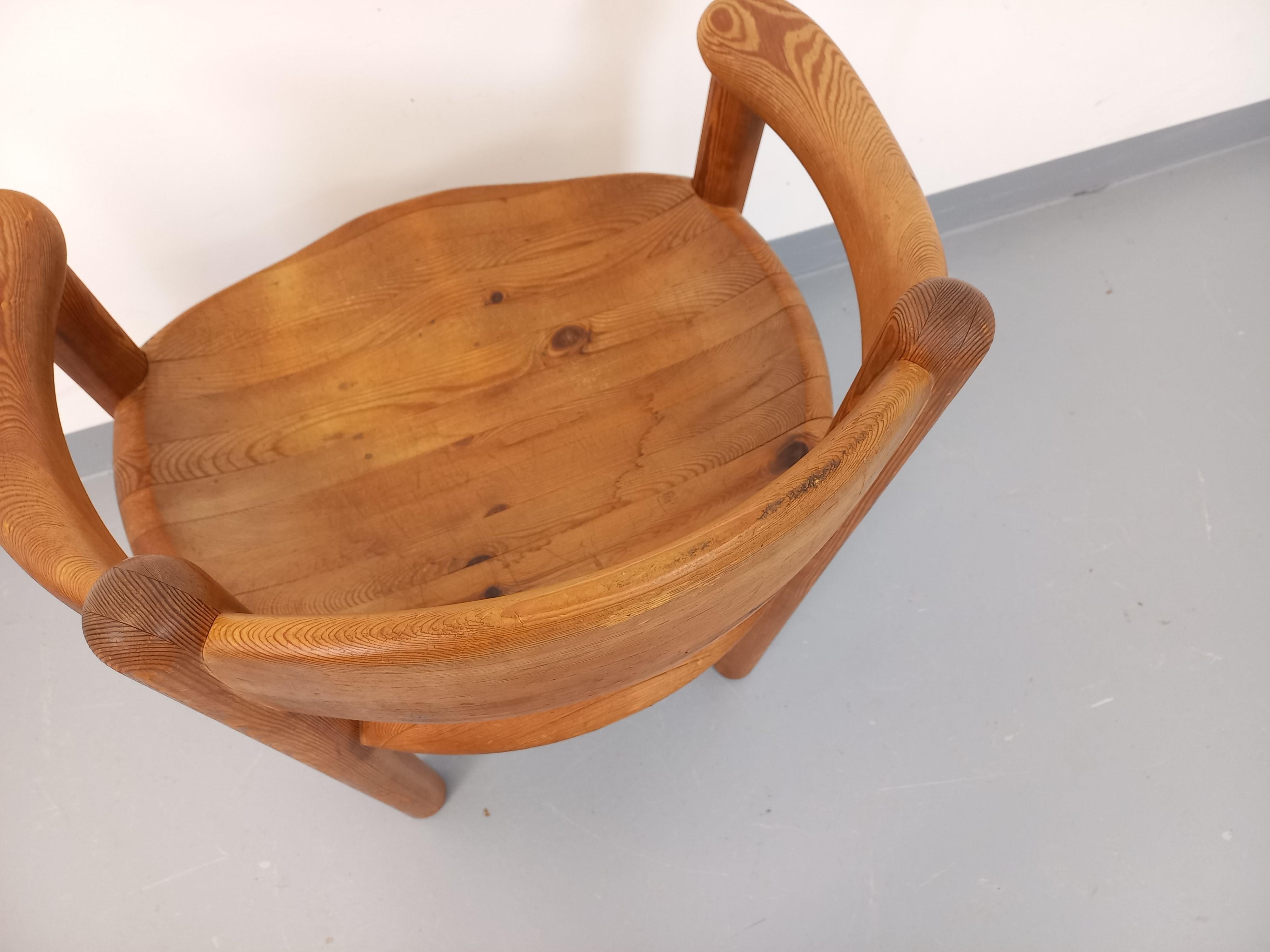 Fauteuil scandinave vintage Rainer Daumiller en pin des années 70 en vente 8