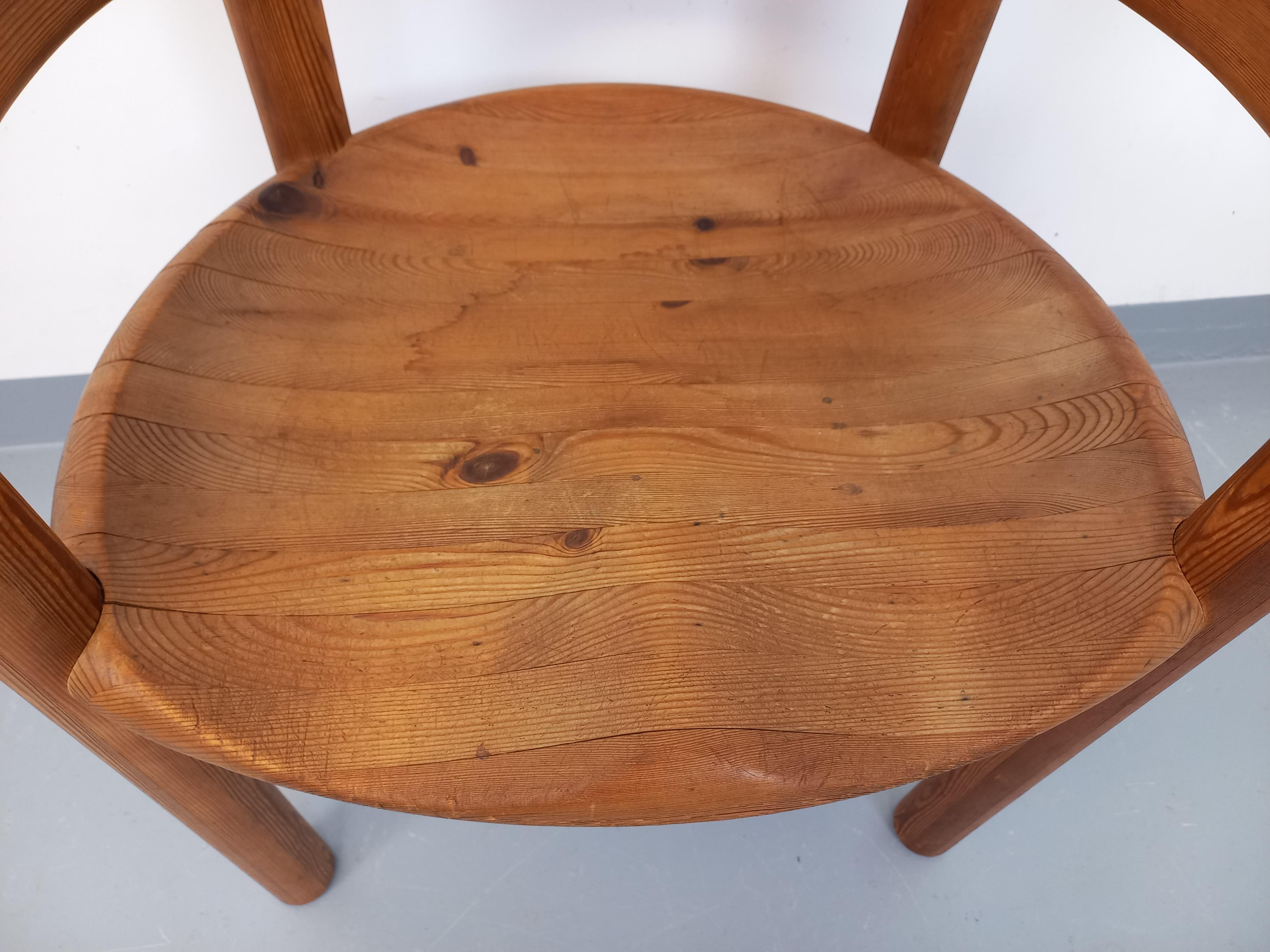 Fin du 20e siècle Fauteuil scandinave vintage Rainer Daumiller en pin des années 70 en vente