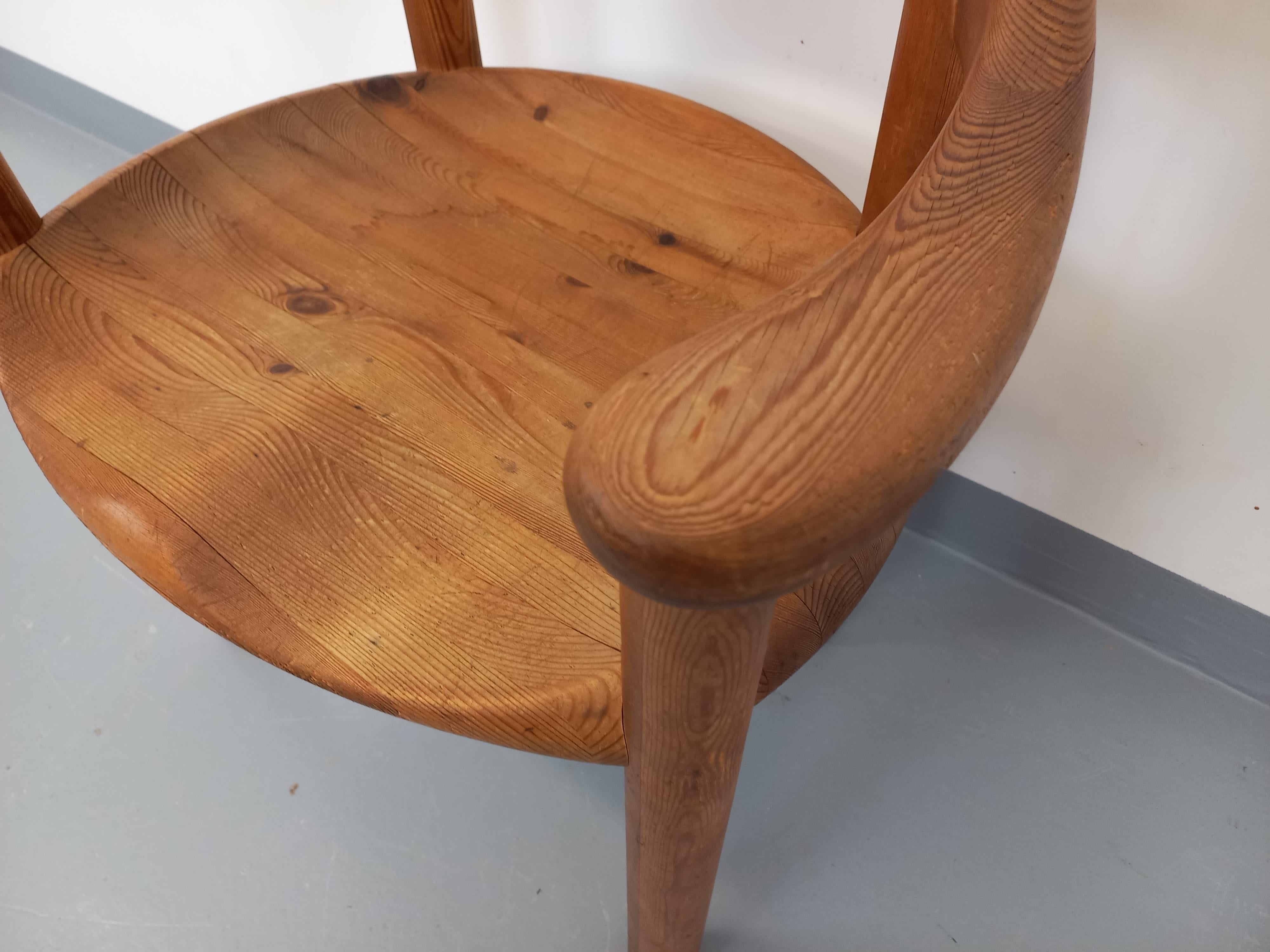 Fauteuil scandinave vintage Rainer Daumiller en pin des années 70 en vente 2