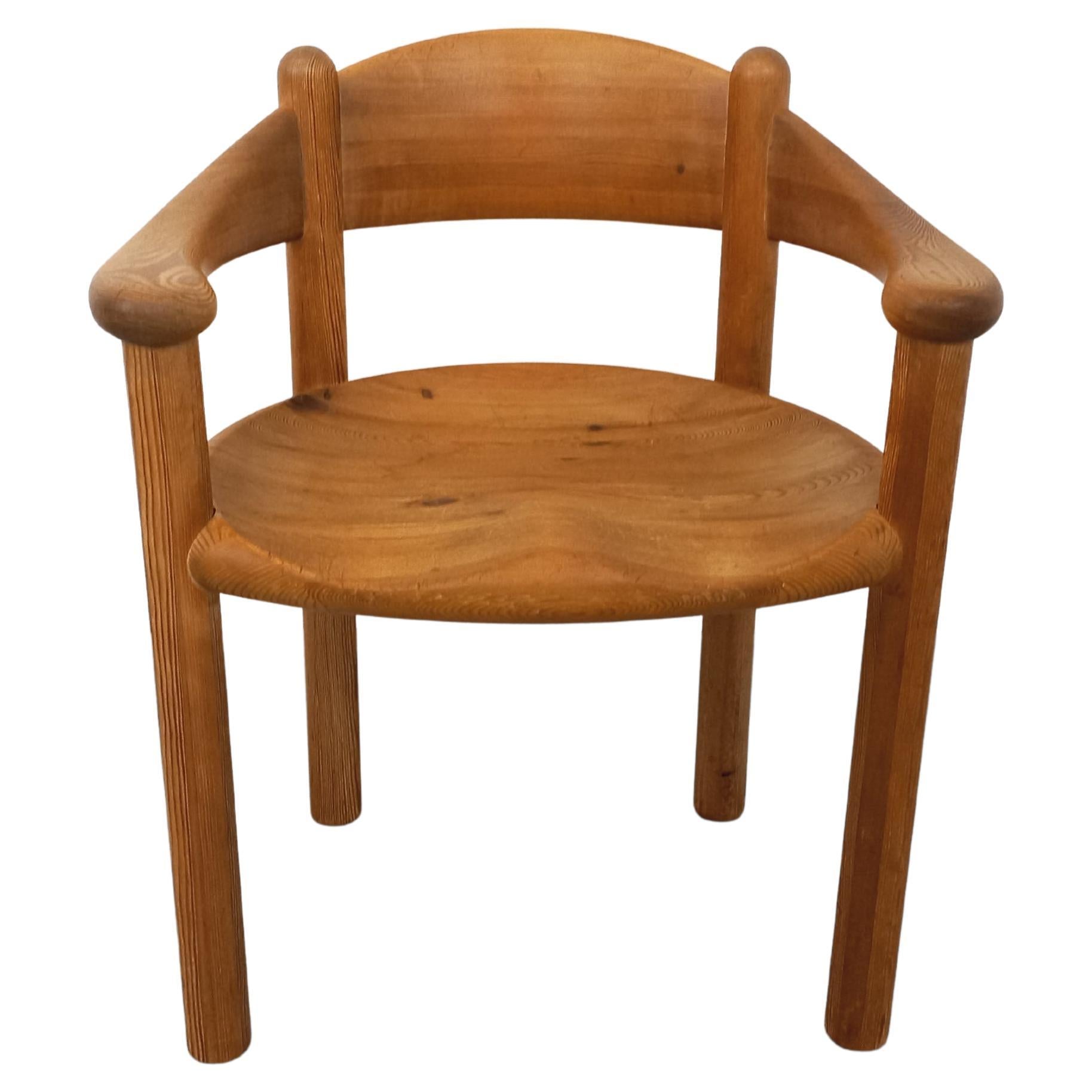 Fauteuil scandinave vintage Rainer Daumiller en pin des années 70