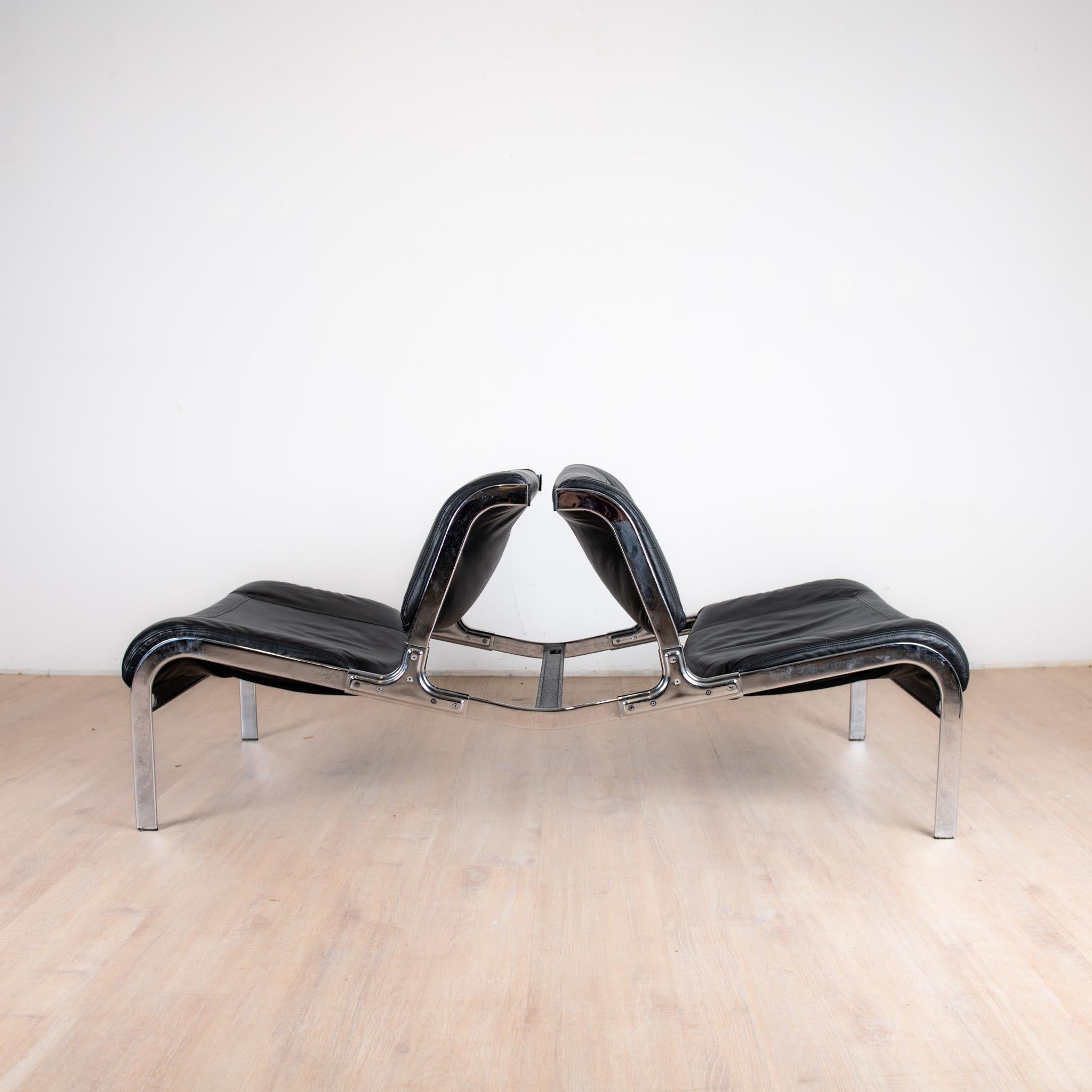 Fauteuil Whist Dos à Dos Vintage par Olivier Mourgue pour Airborne, 1964 mediados del siglo XX en venta