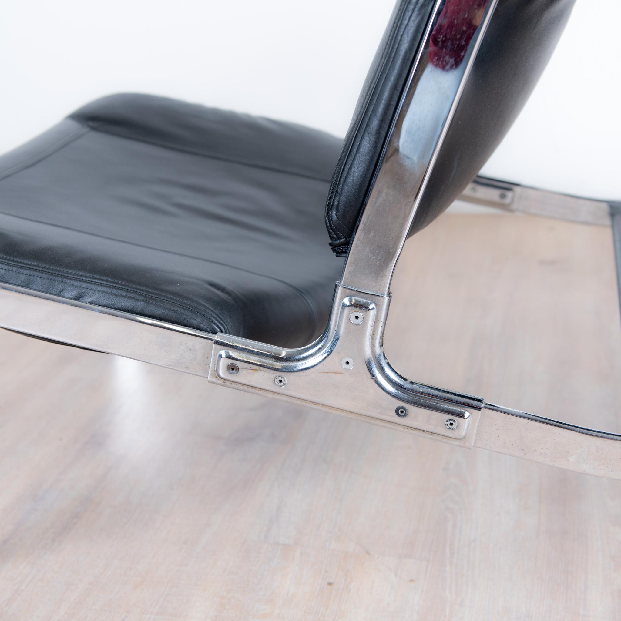 Fauteuil Whist Dos à Dos Vintage par Olivier Mourgue pour Airborne, 1964 Acero inoxidable en venta