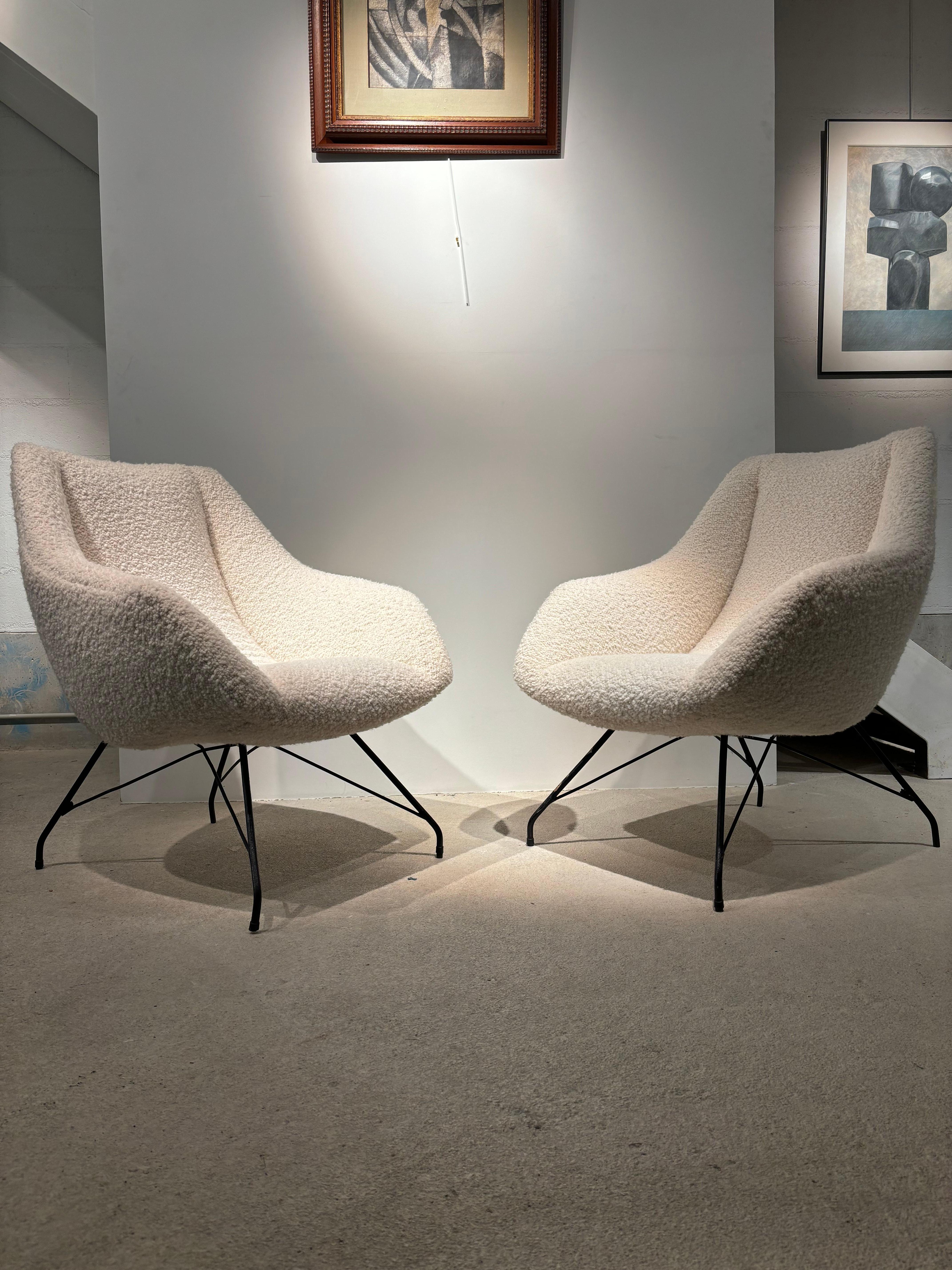Mid-Century Modern Fauteuils concha de Martin Eisler et Carlo Hauner en vente