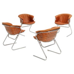 Fauteuils de salle à manger Flynn conçu par Gastone Rinaldi et édité par Thema