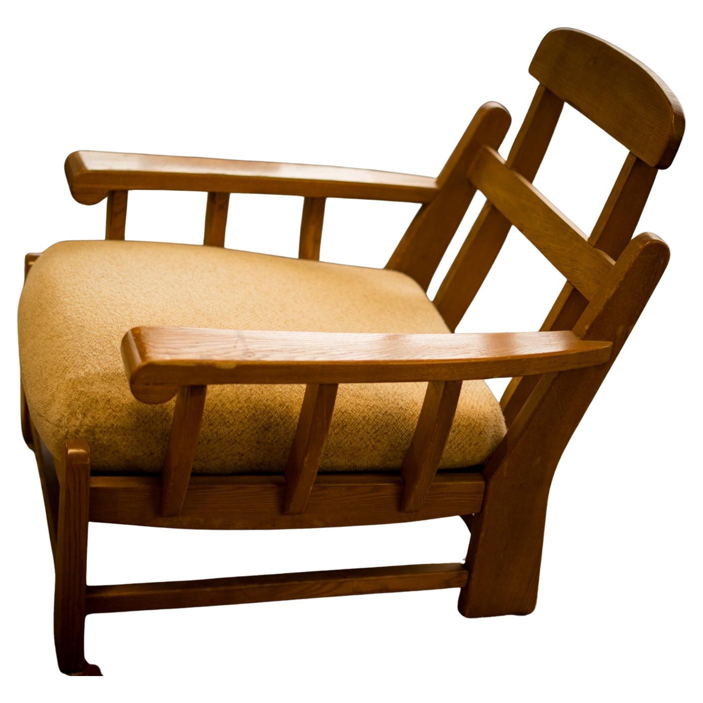 Elm Armchairs by Maison Regain, 1980s For Sale