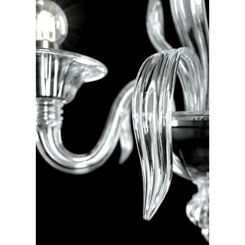 Italian Fauve 5306 Chandelier, 8 Bulbs, Sand Venetian Crystal For Sale
