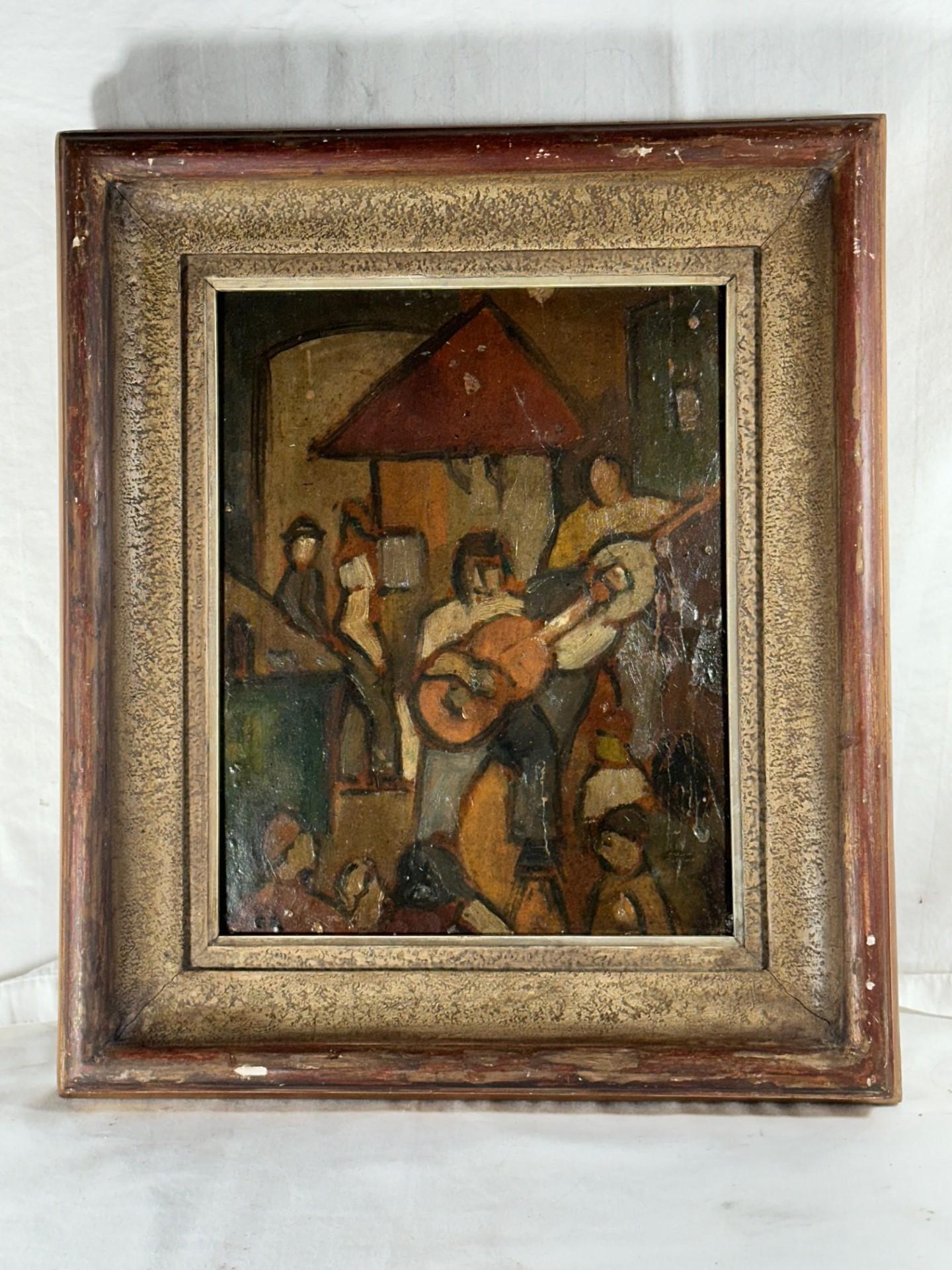 Wood George Rouault Studio Fauvism Oil Painting on Paper on Board. For Sale
