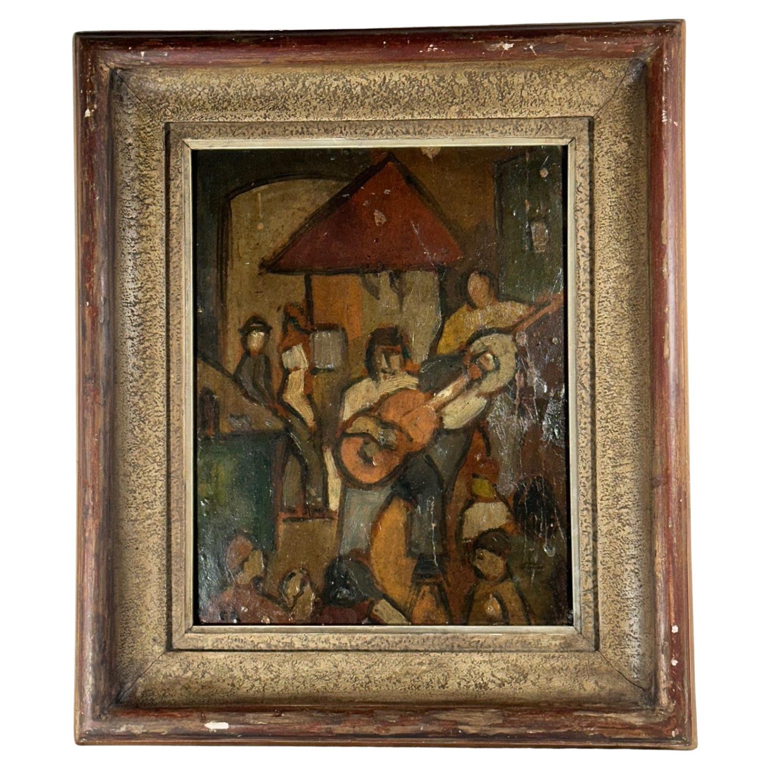 George Rouault Studio Fauvism Oil Painting on Paper on Board. For Sale