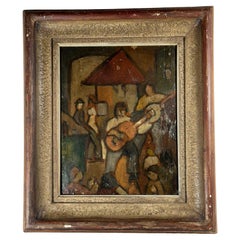 Estudio de Georges Rouault Fauvismo Pintura al óleo sobre papel sobre tabla.