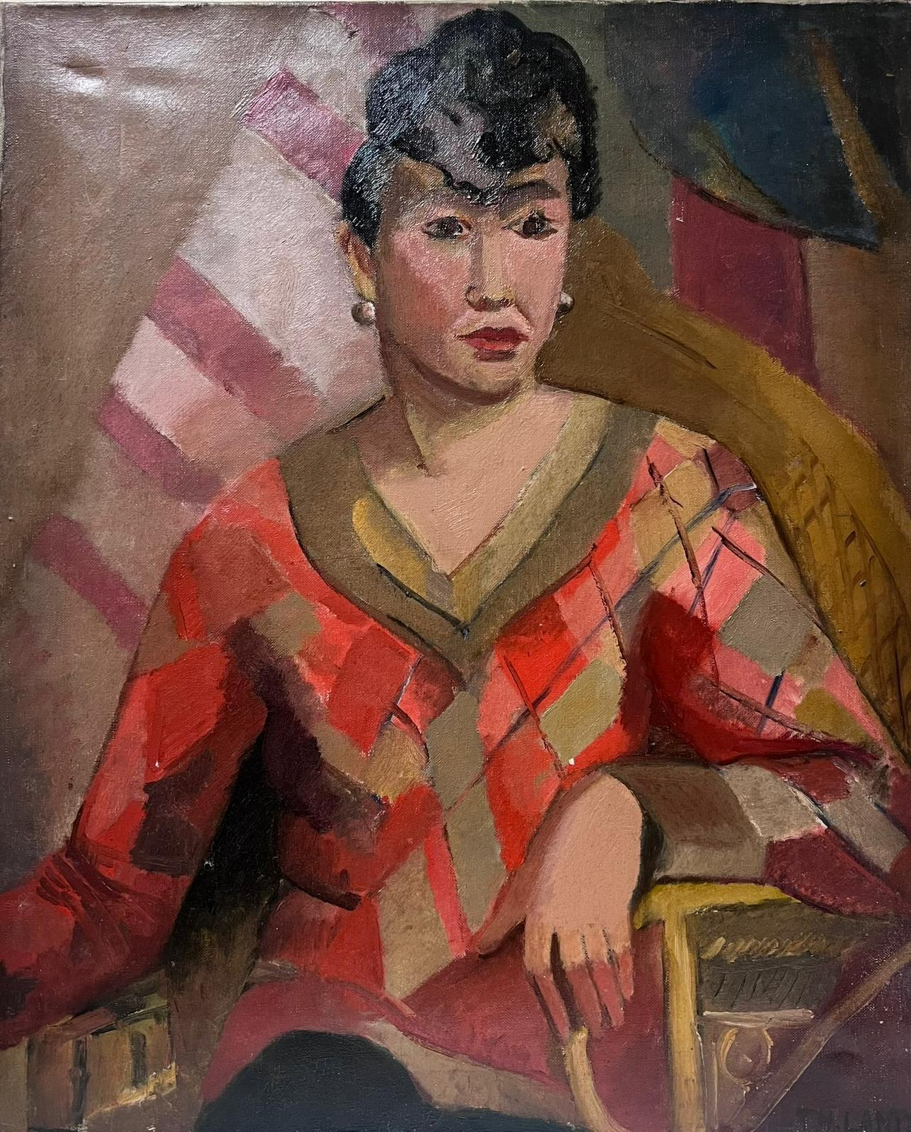 Portrait of a Lady
French School, fauvist style
indistinctly signed
circa 1920's period
oil on canvas, unframed
canvas: 22 x 18 inches
provenance: private collection
condition: very good and sound condition though has two indents to the canvas upper