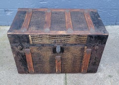 Faux Alligator Steamer / Cabin Trunk 1900's
