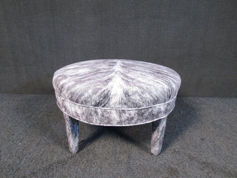 Faux Animal Hide Stool For Sale at 1stDibs