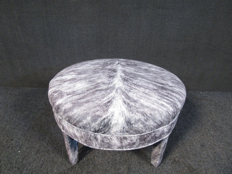 Faux Animal Hide Stool For Sale at 1stDibs