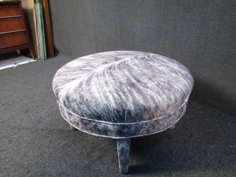 Faux Animal Hide Stool For Sale at 1stDibs