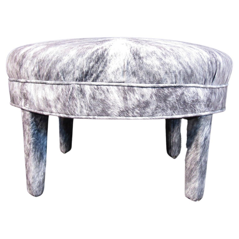 Faux Animal Hide Stool For Sale at 1stDibs