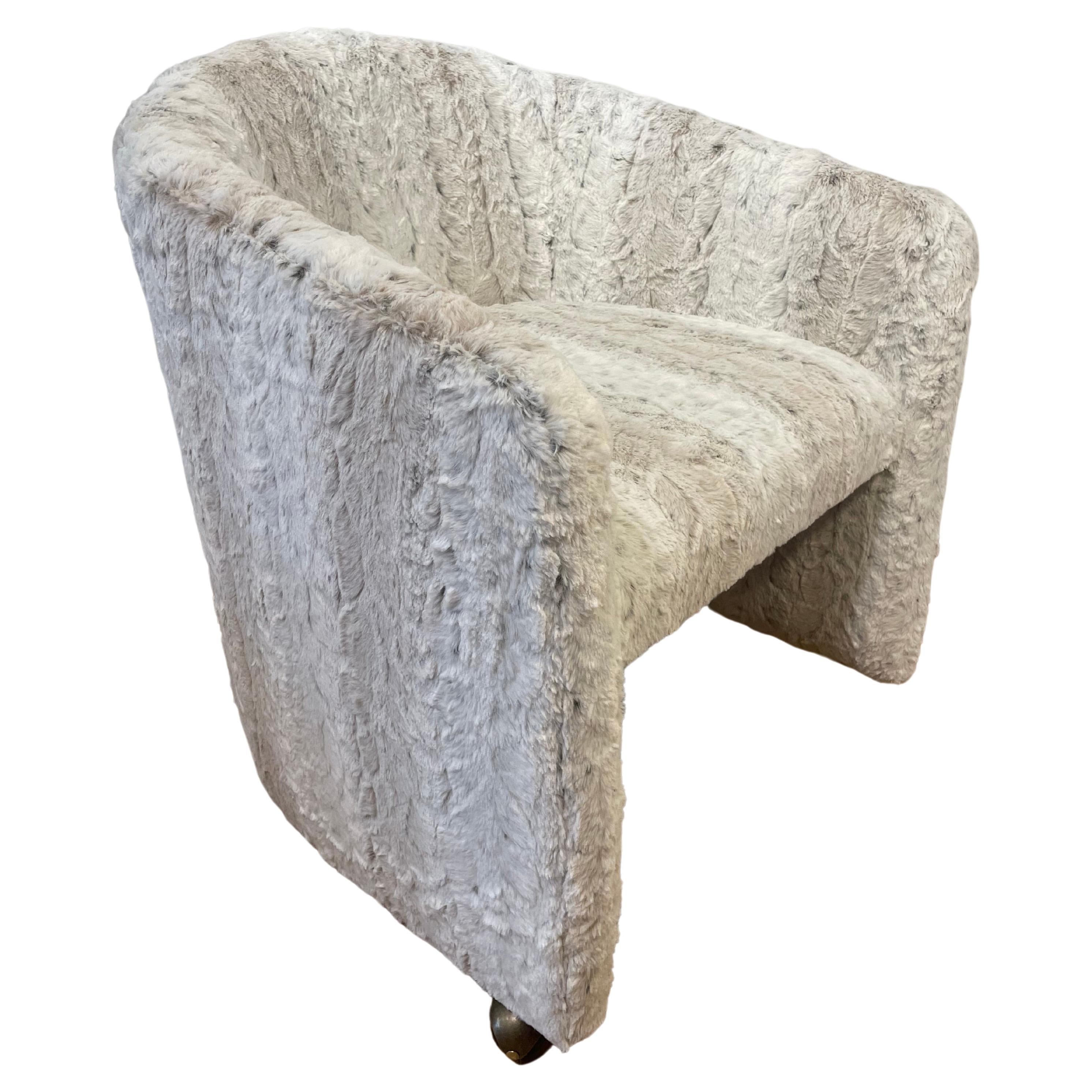 Other Faux Arctic Fur Barrel Chairs 'Pair'