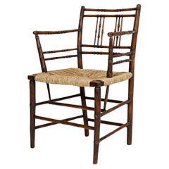 Antique Faux Bamboo 19th Century Sussex Chair - Picture 2 of 12 Faux Bamboo 19th Centur