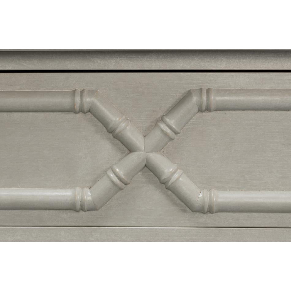Faux Bamboo 3-Drawer Chest For Sale 2
