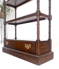 Faux Bamboo 6 Tier One Drawer Etagere Solid Cherry MINT