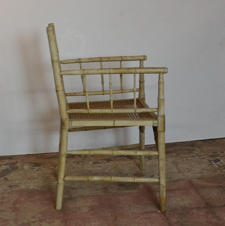 FauxBamboo Accent Chair For Sale at 1stdibs