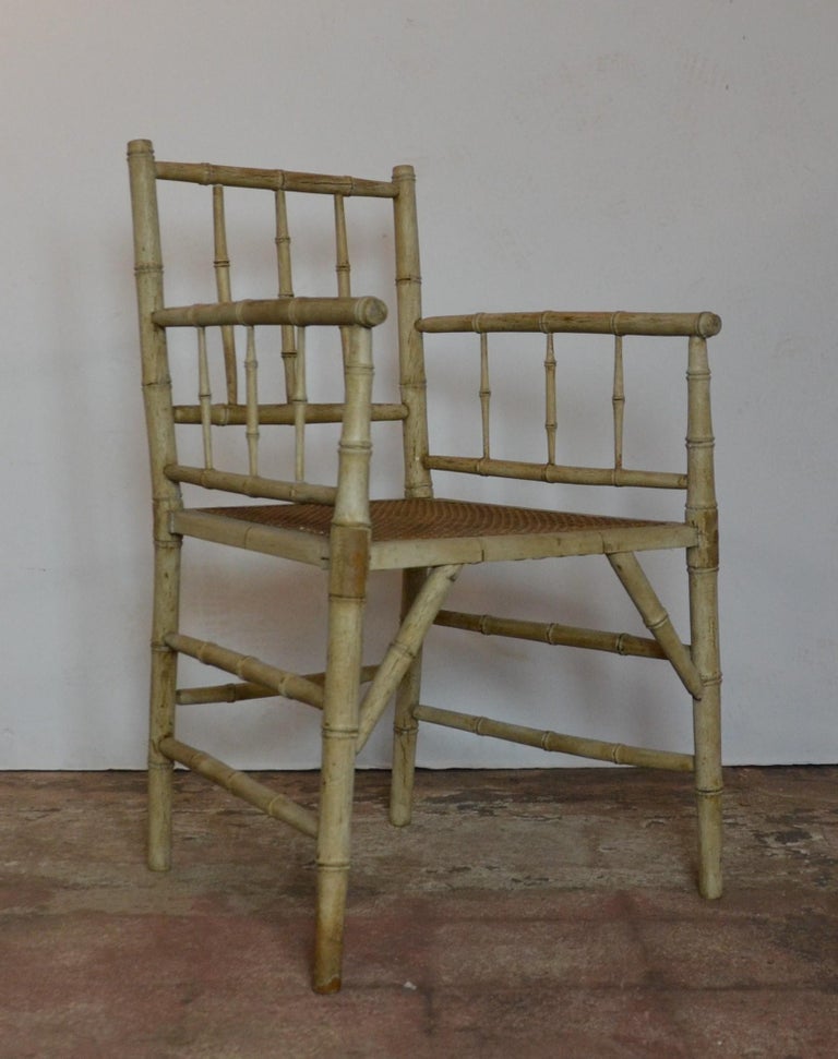 FauxBamboo Accent Chair For Sale at 1stdibs