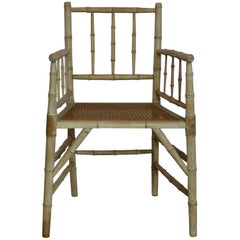 Faux-Bamboo Accent Chair