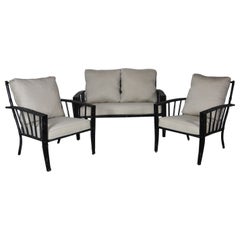 Faux-Bamboo Aluminum Sofa Set
