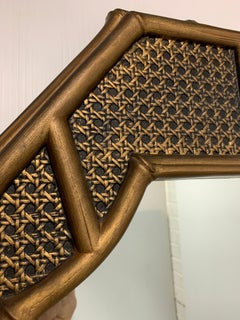 Faux Bamboo and Caining Mirror