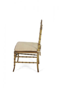 Faux Bamboo and Cane Seat Side Chair