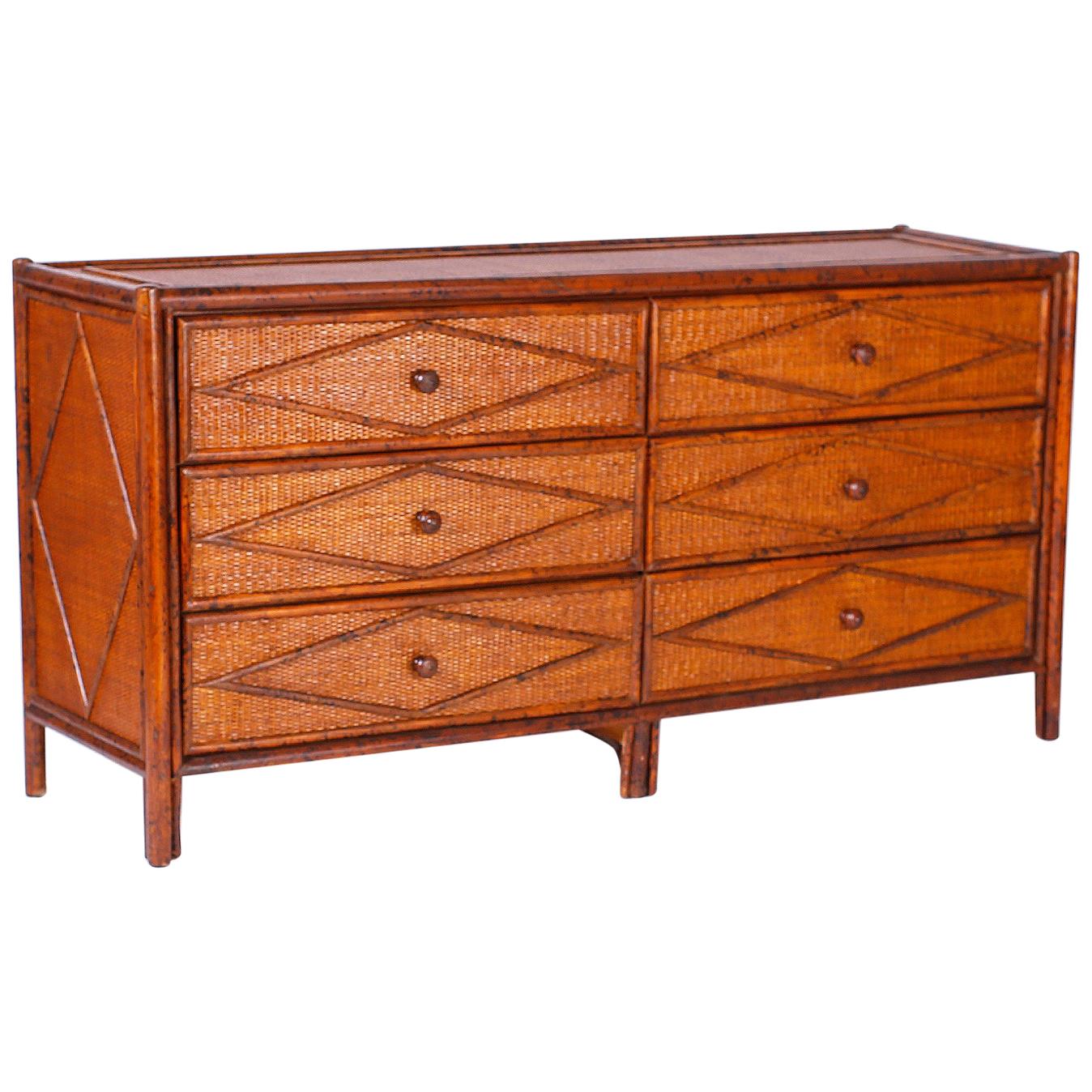 Pencil Bamboo Dresser by Baker at 1stDibs