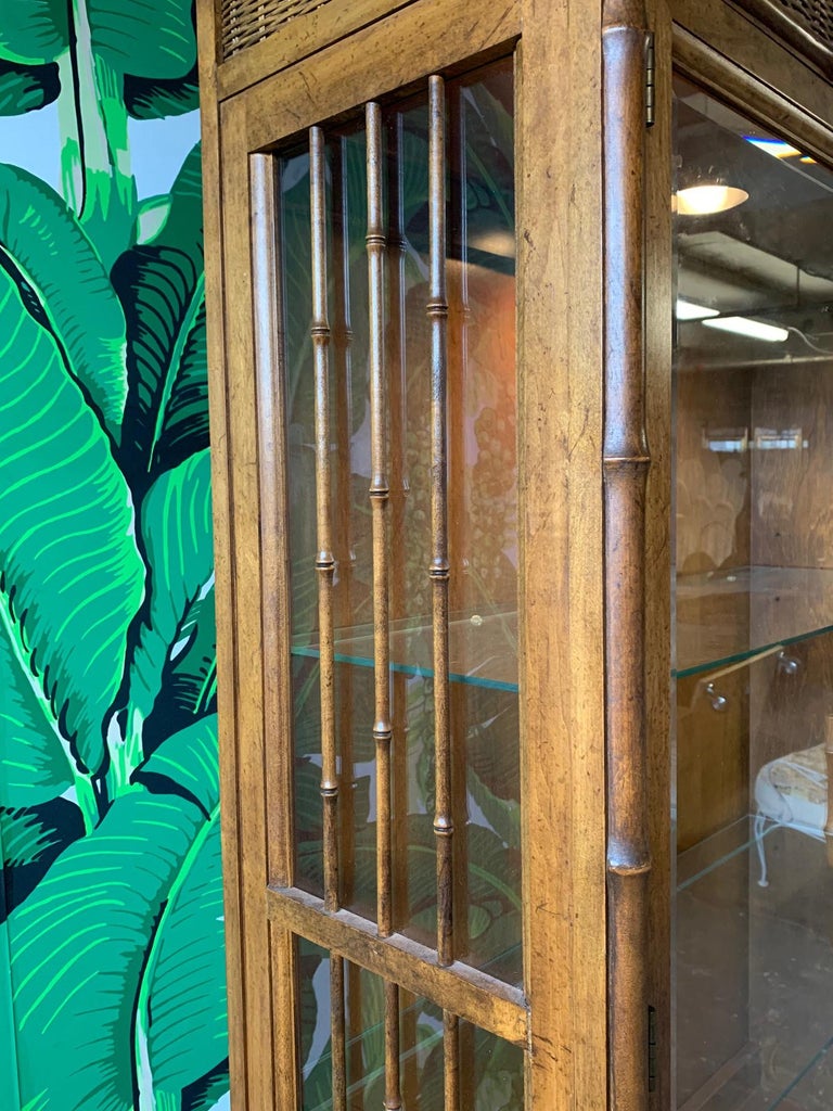 Faux Bamboo and Rattan China by American of Martinsville at 1stDibs bamboo hutch