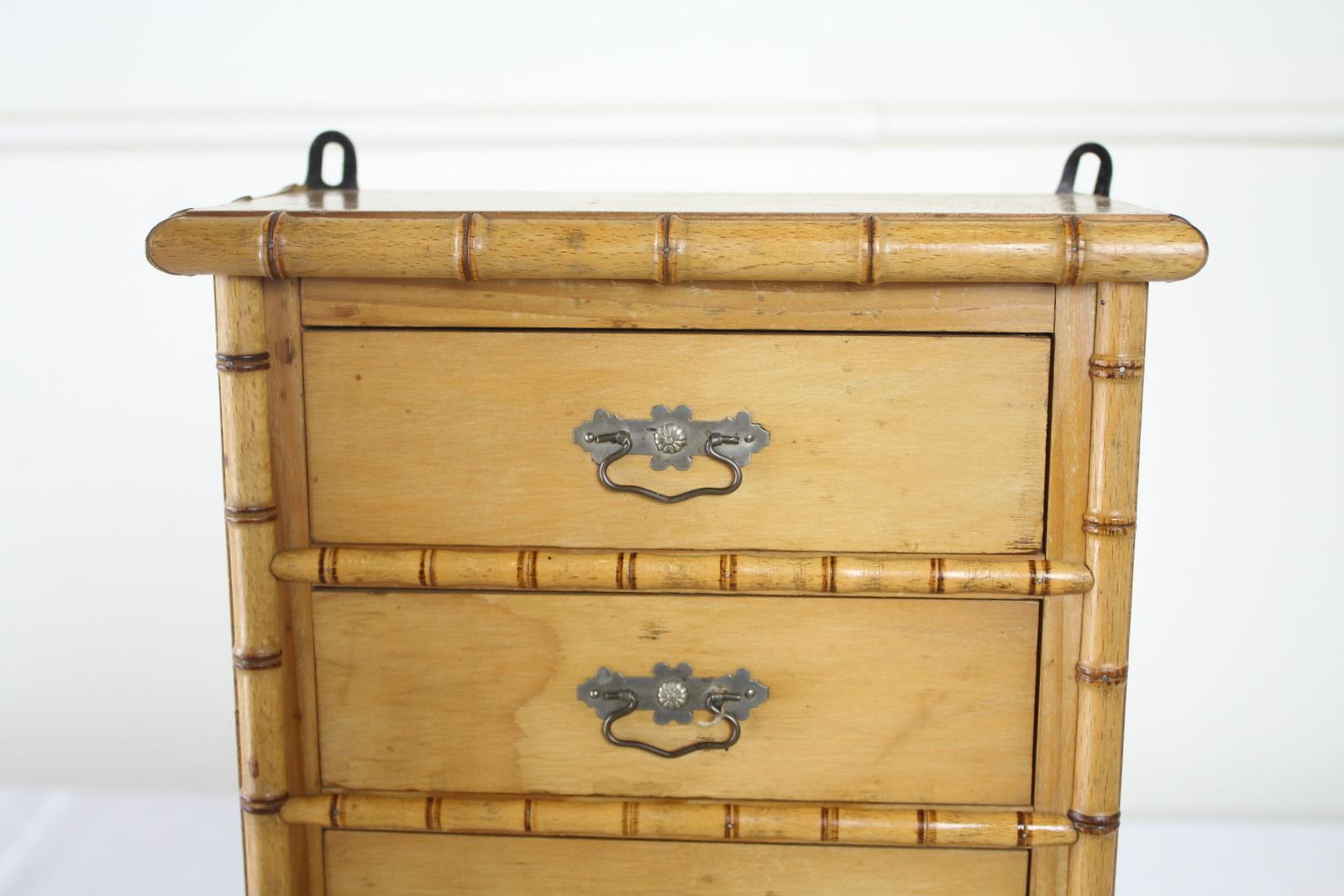 19th Century Faux Bamboo Apprentice Chest For Sale