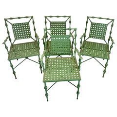 A Faux Bamboo Arm Chair by Phyllis Morris, Four Available 