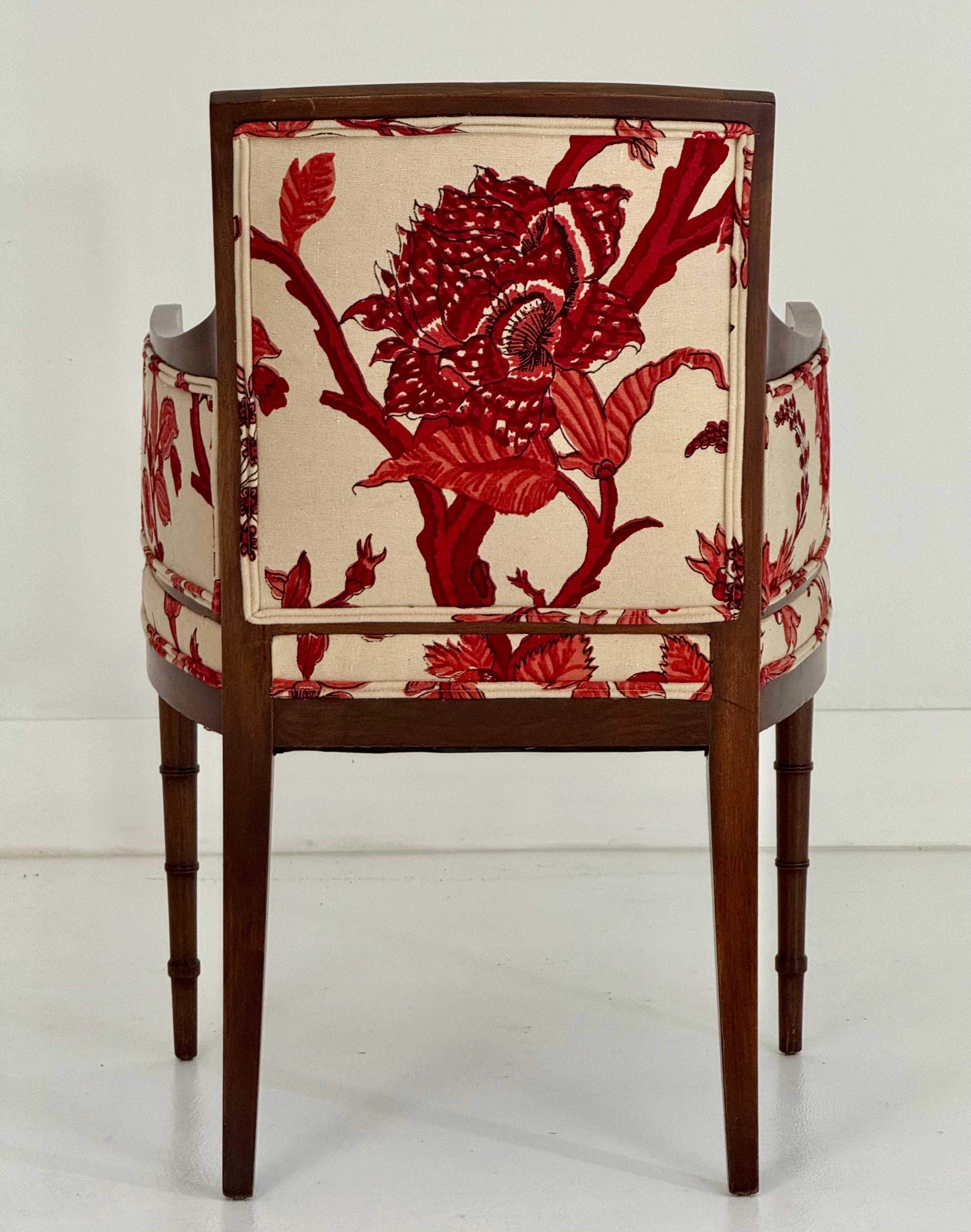 Fauteuil en faux bambou par William Haines, succession de Kirk Douglas 1960s Bon état - En vente à Palm Desert, CA