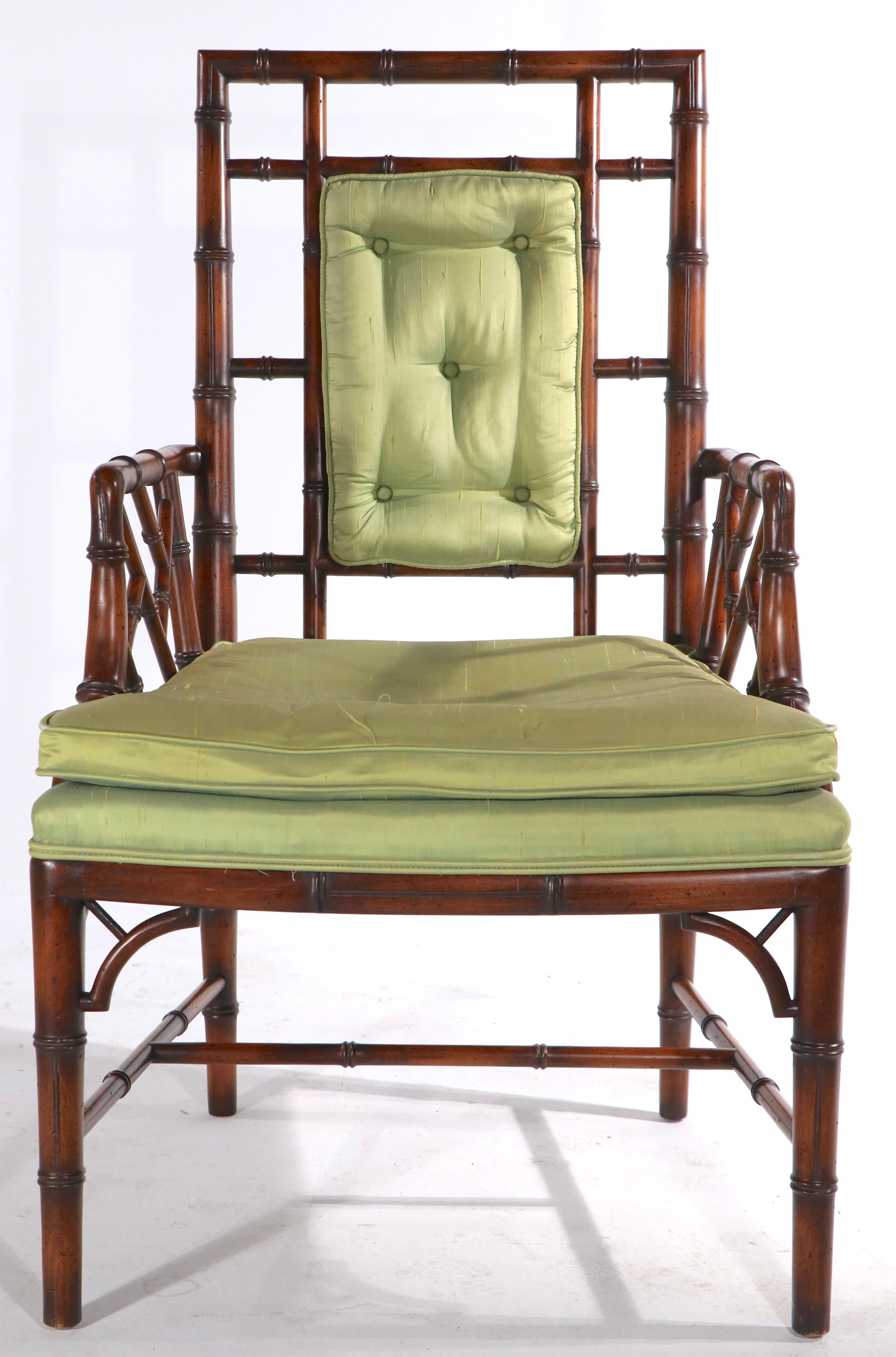 faux bamboo armchair