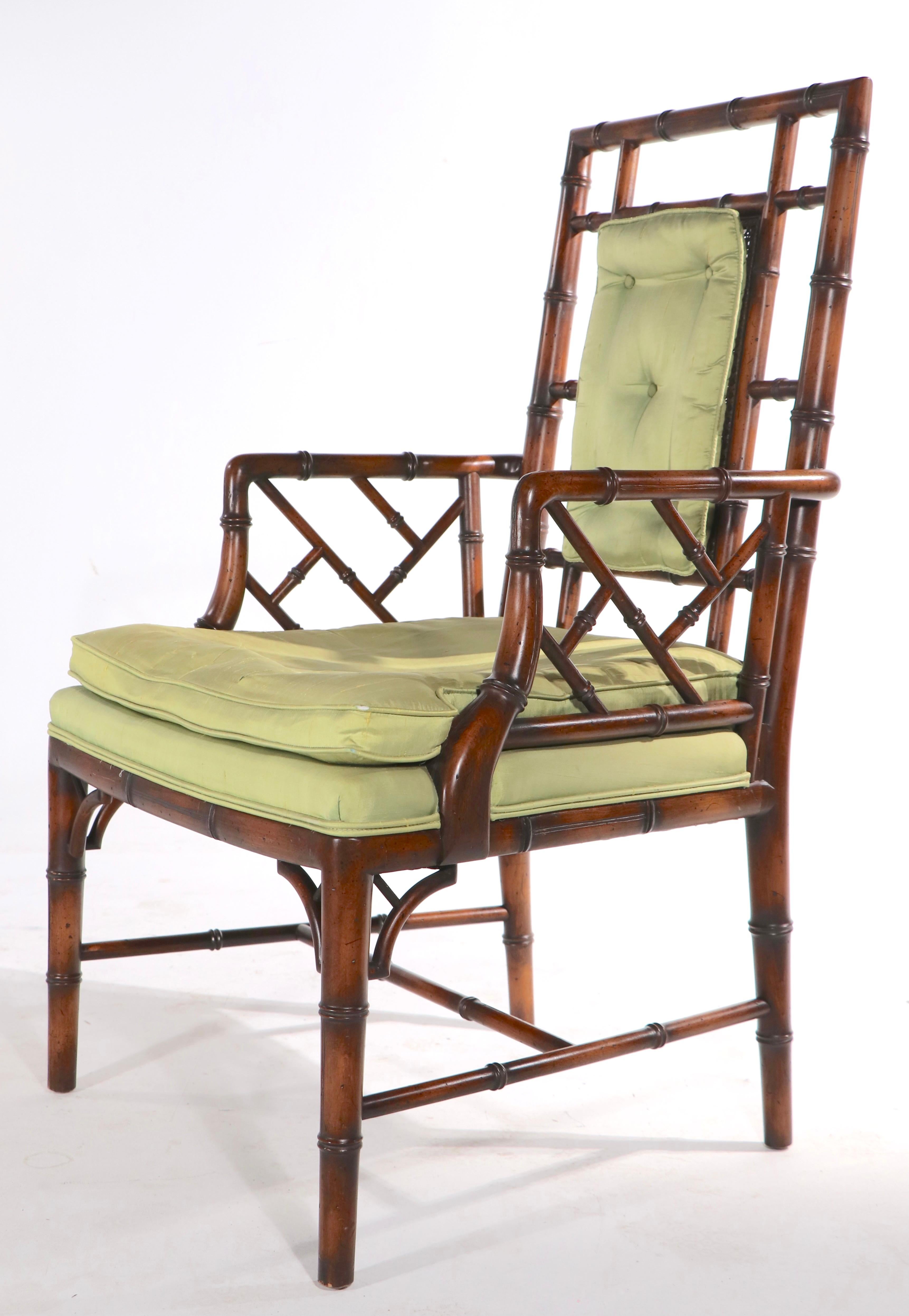 20th Century Faux Bamboo Armchair by Schoonbeck For Sale