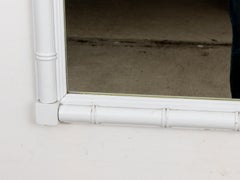 Faux Bamboo Asian Style Crème White Mirror